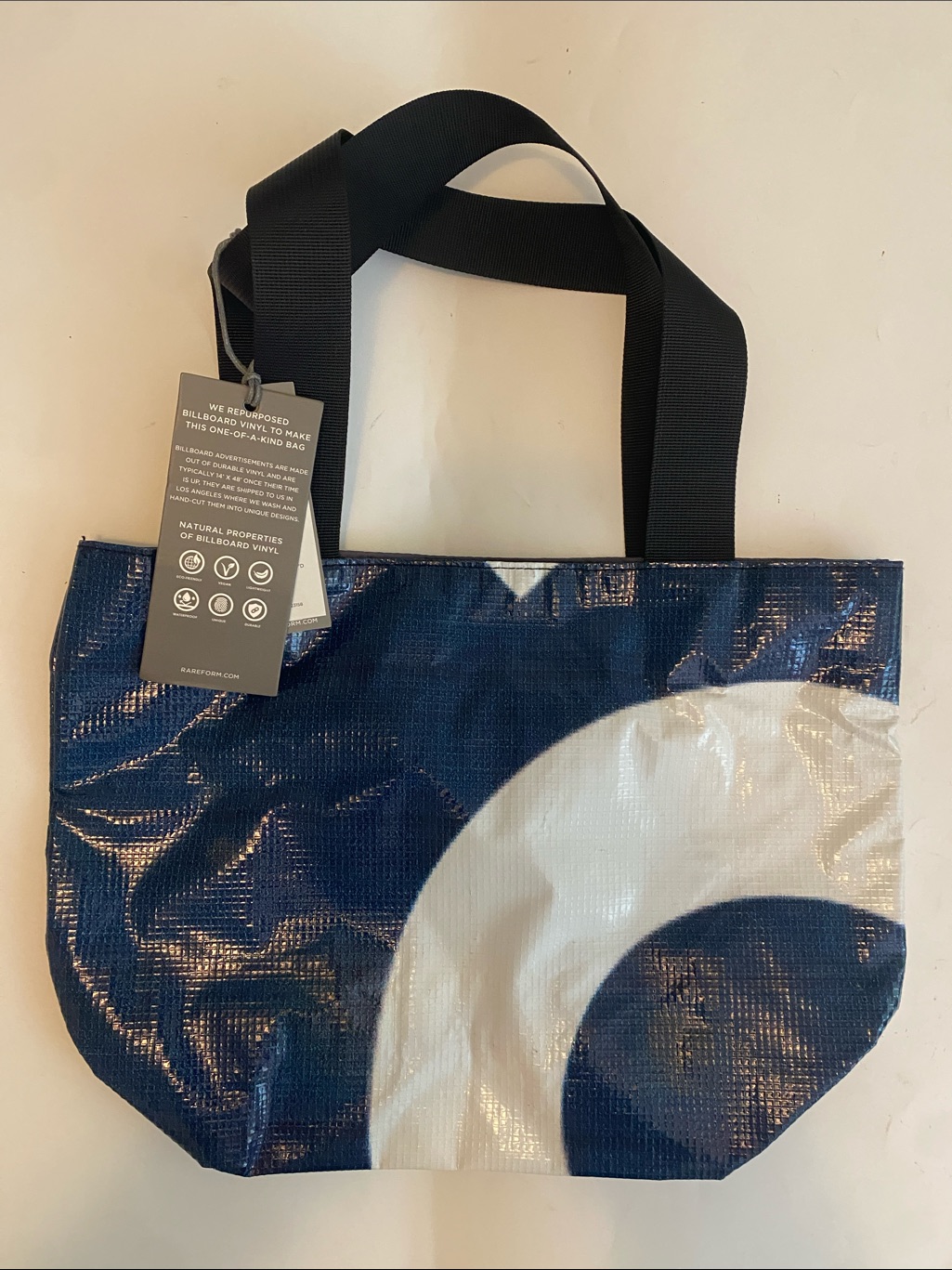 Rareform Mini Blake Tote Nwt Blues White Recycled Billboard — image 3 of 8